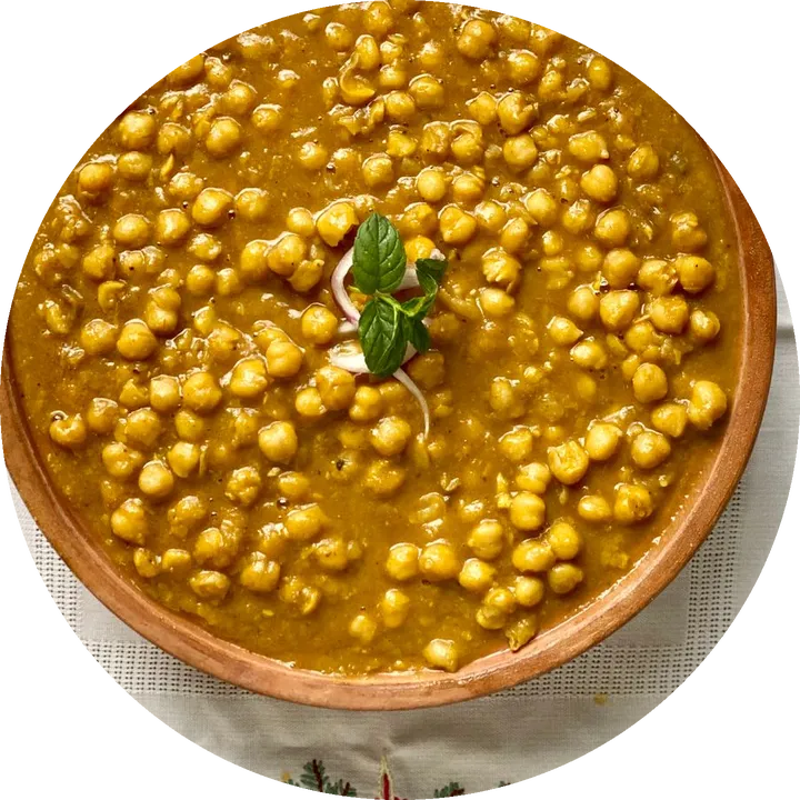 Chana masala, from above