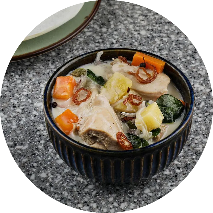 Kerala vegetable stew, from above