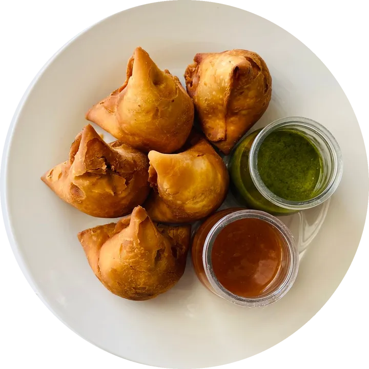 Punjabi samosa, from above